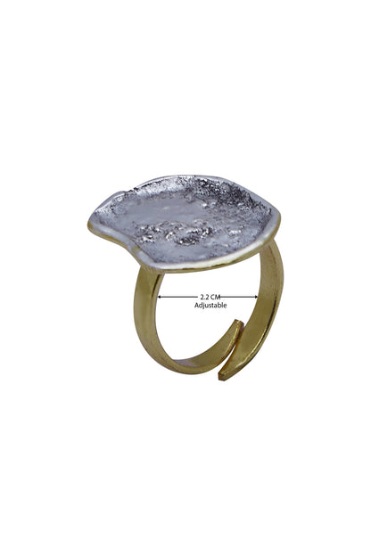 Textured Coin Adjustable Ring 