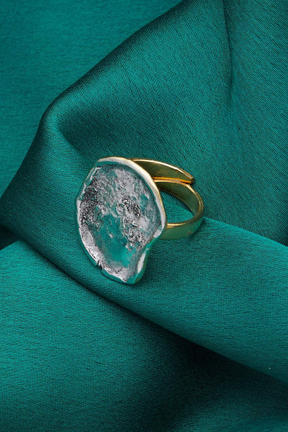 Textured Coin Adjustable Ring 