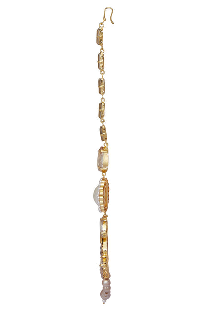 Kundan & crystal maangtikka 