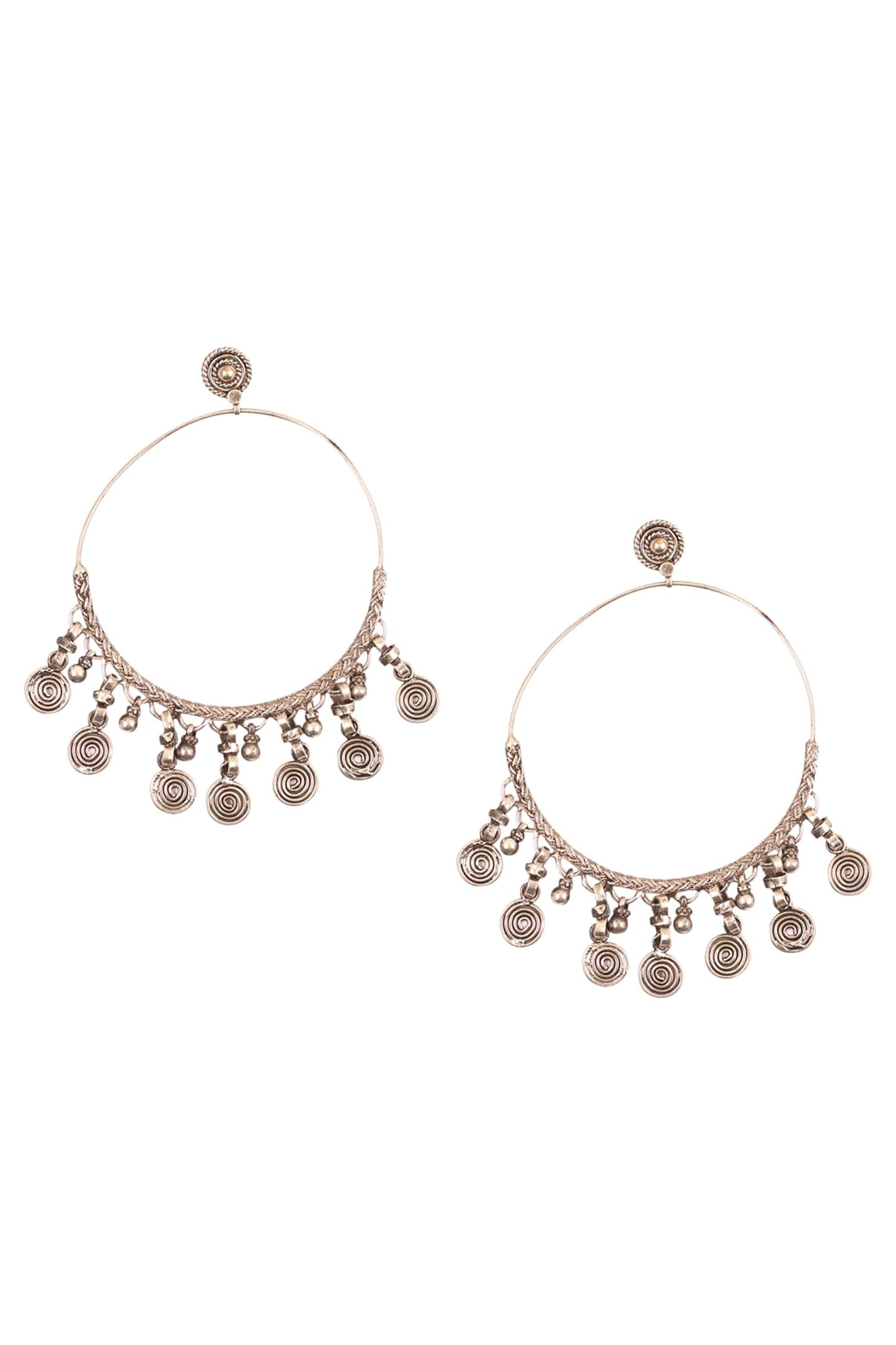 Circular drop earrings 