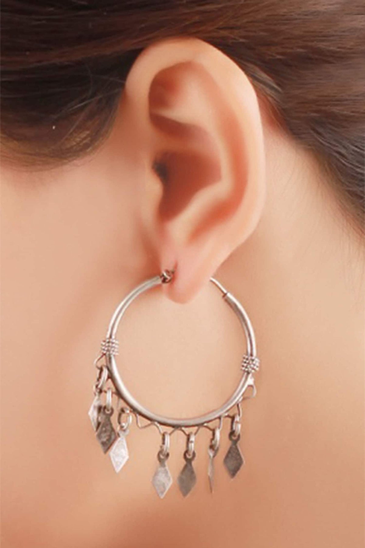 Geometric Dangler Hoops 