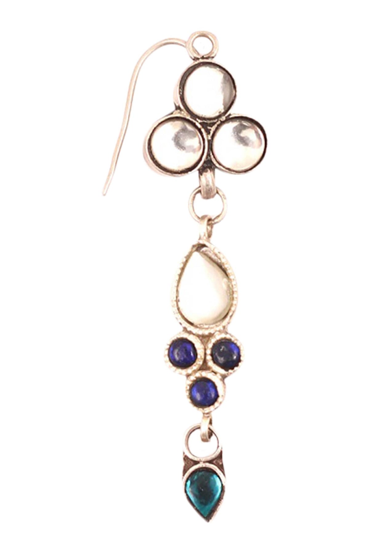 Long Stone Studded Earrings 