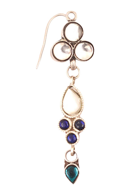 Long Stone Studded Earrings 