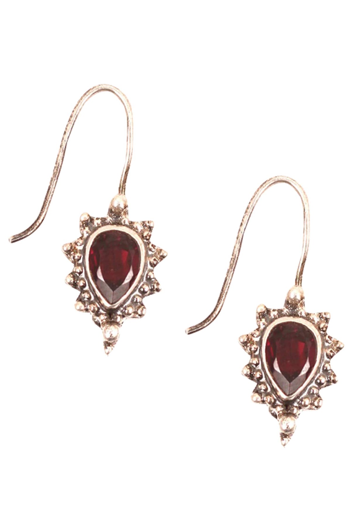 Stone Studded Hook Earrings 