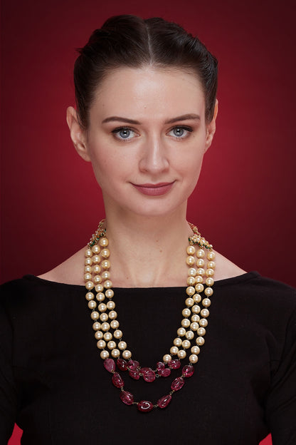 Layered Bead Necklace 