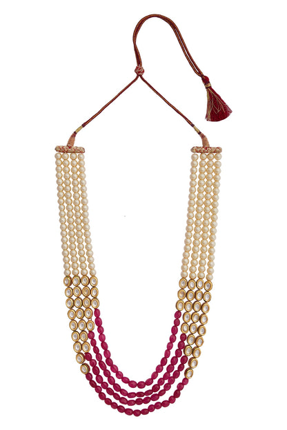 Layered kundan stone necklace 