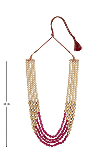 Layered kundan stone necklace 