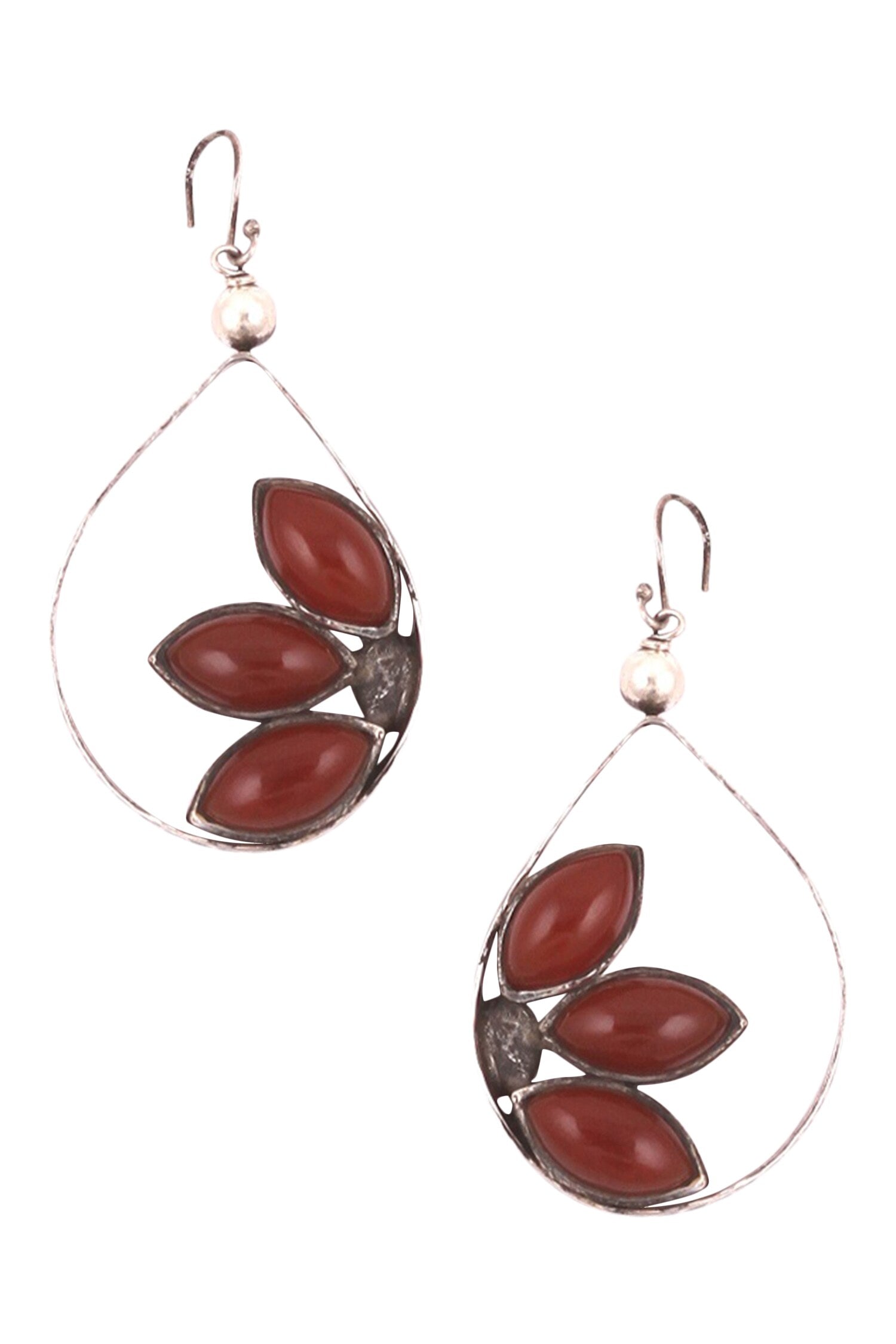 Silver Stone Drop Earrings 