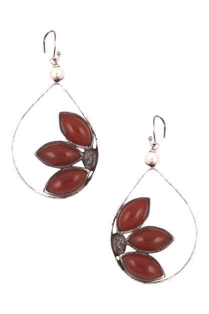 Silver Stone Drop Earrings 