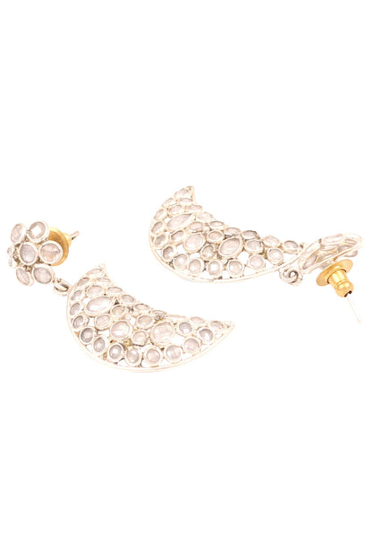 Crescent Moon Stone Earrings 