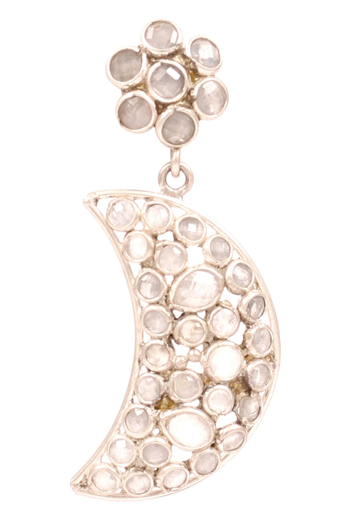 Crescent Moon Stone Earrings 