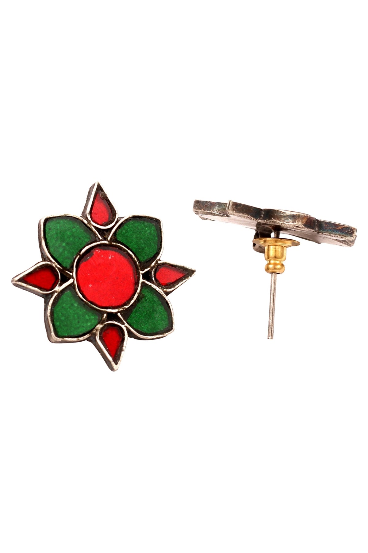 Floral glass studs 