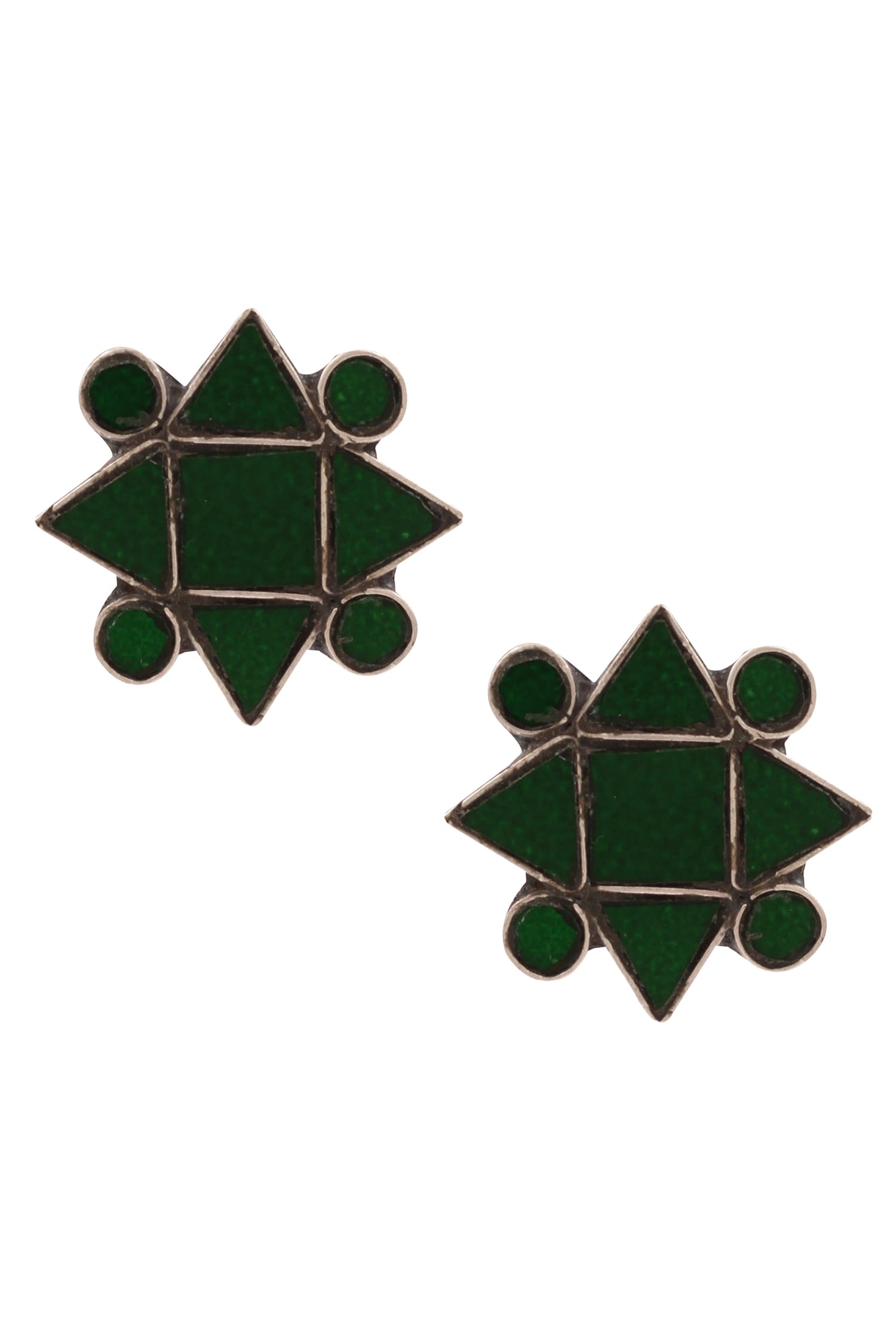 Geometric glass studs 
