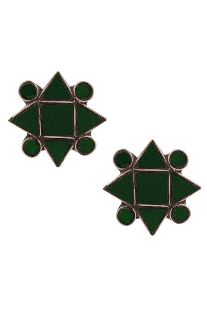 Geometric glass studs 