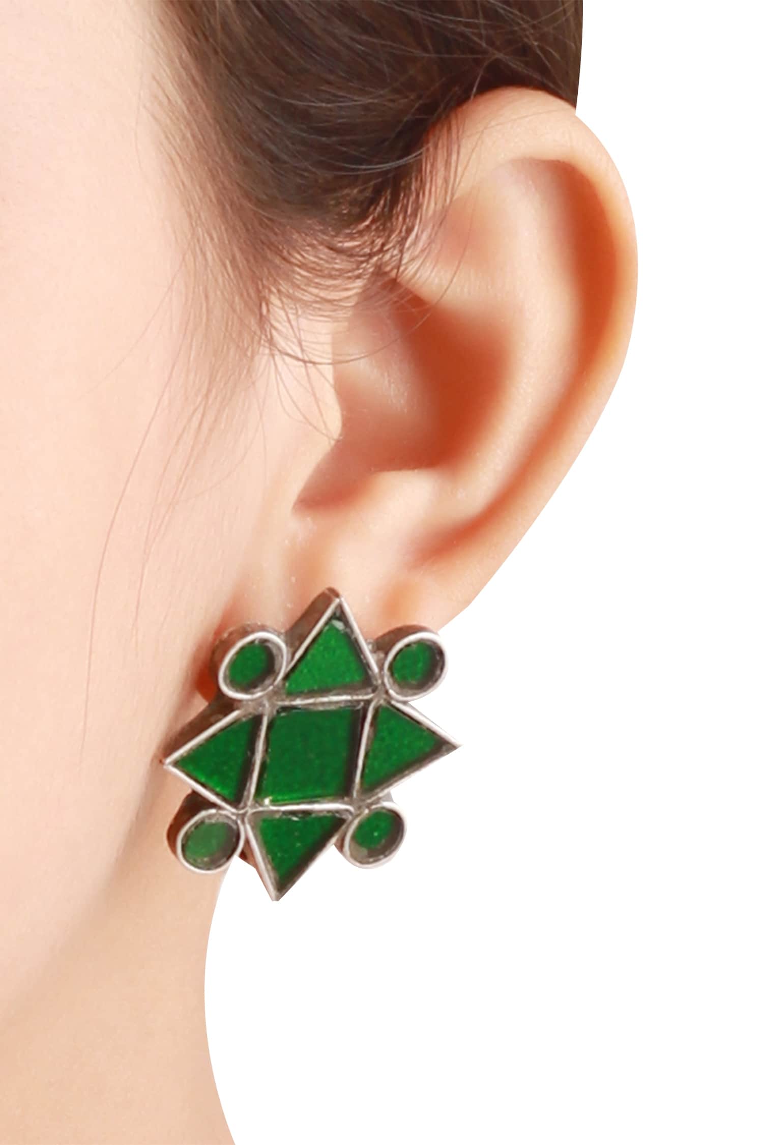 Geometric glass studs 