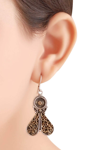 Handcrafted fly earrings 