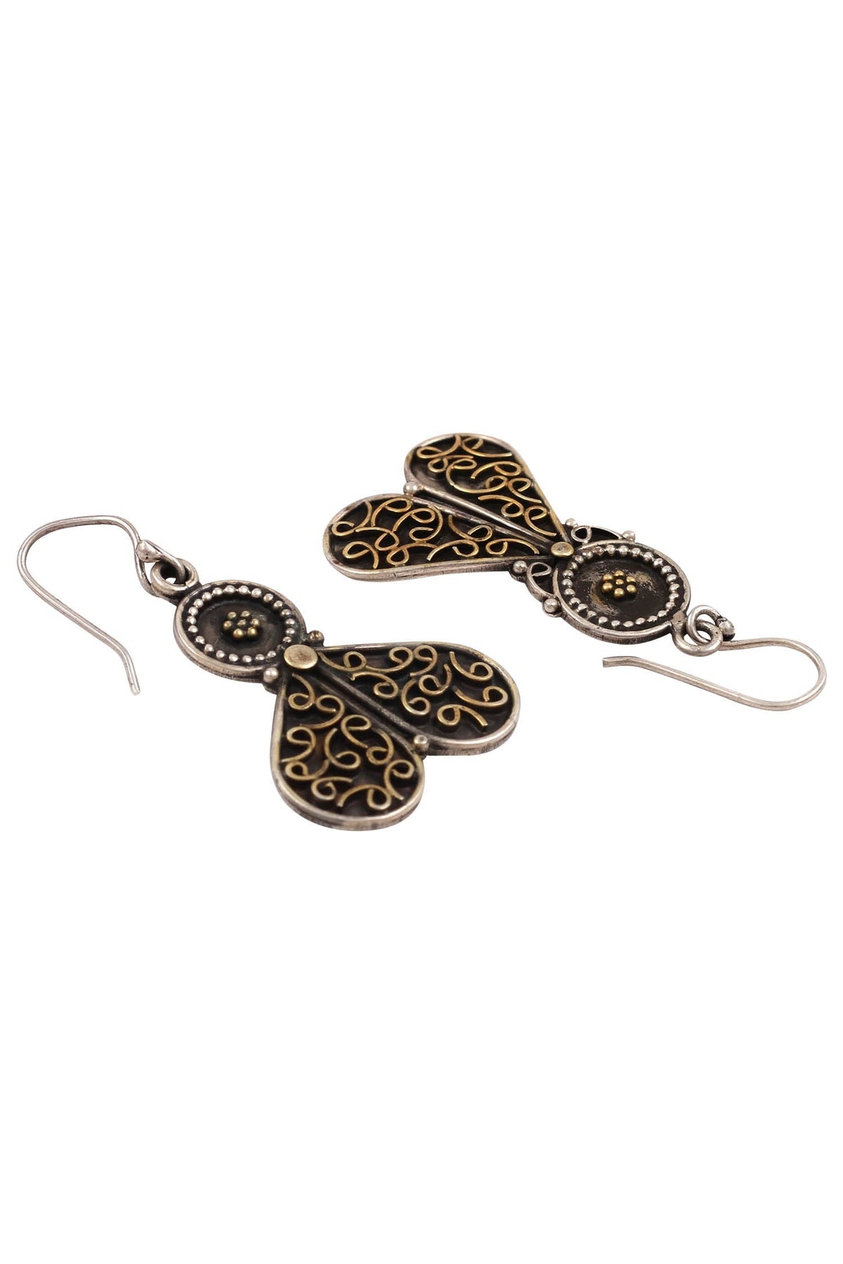 Handcrafted fly earrings 