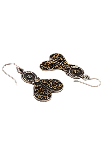 Handcrafted fly earrings 