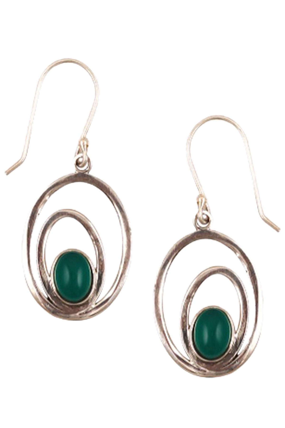 Oval drop earrings 