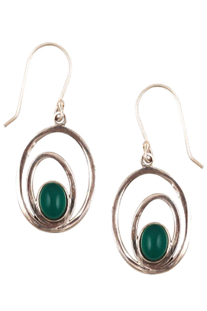 Oval drop earrings 