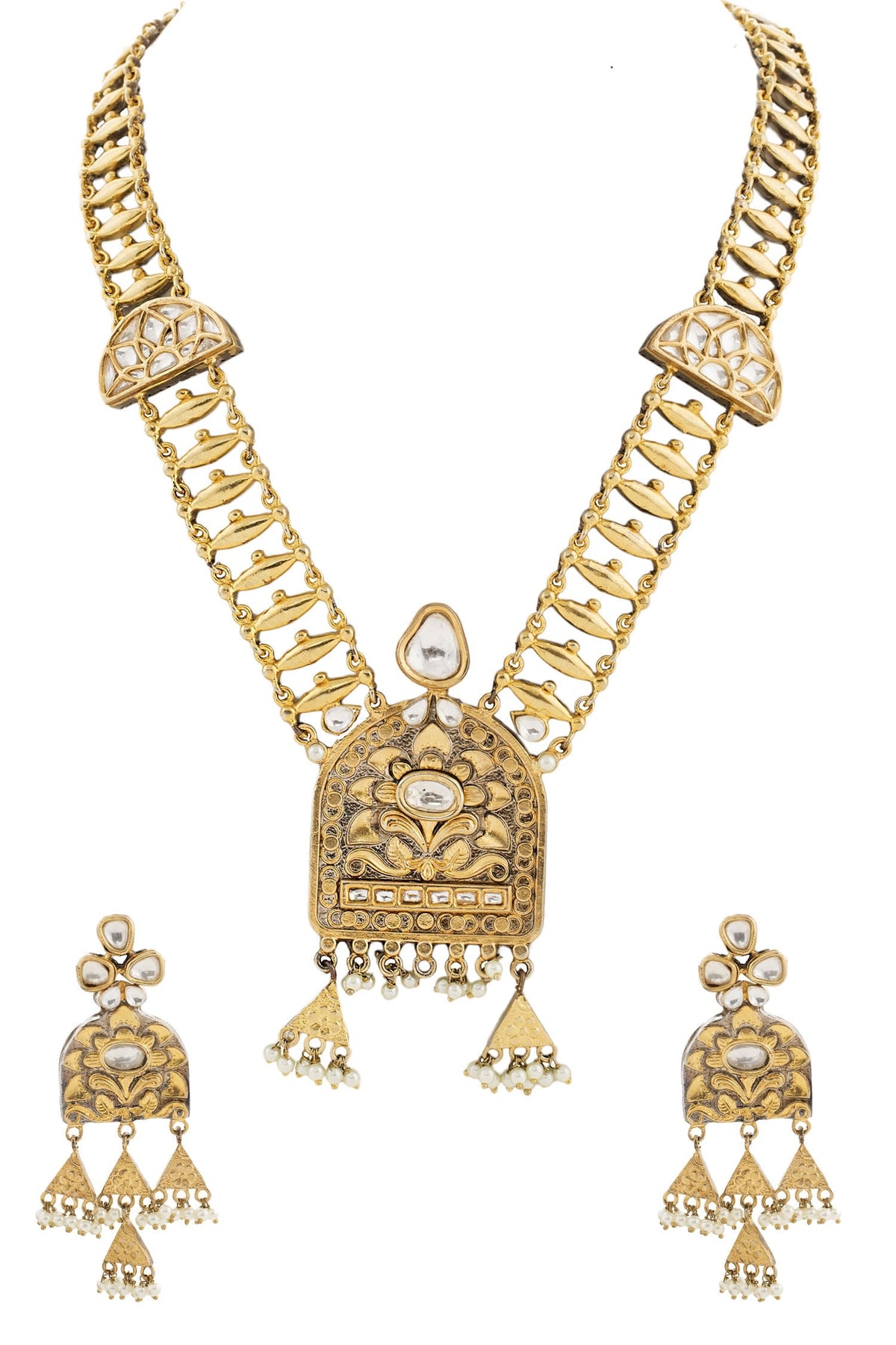 Kundan Gold Necklace Set 