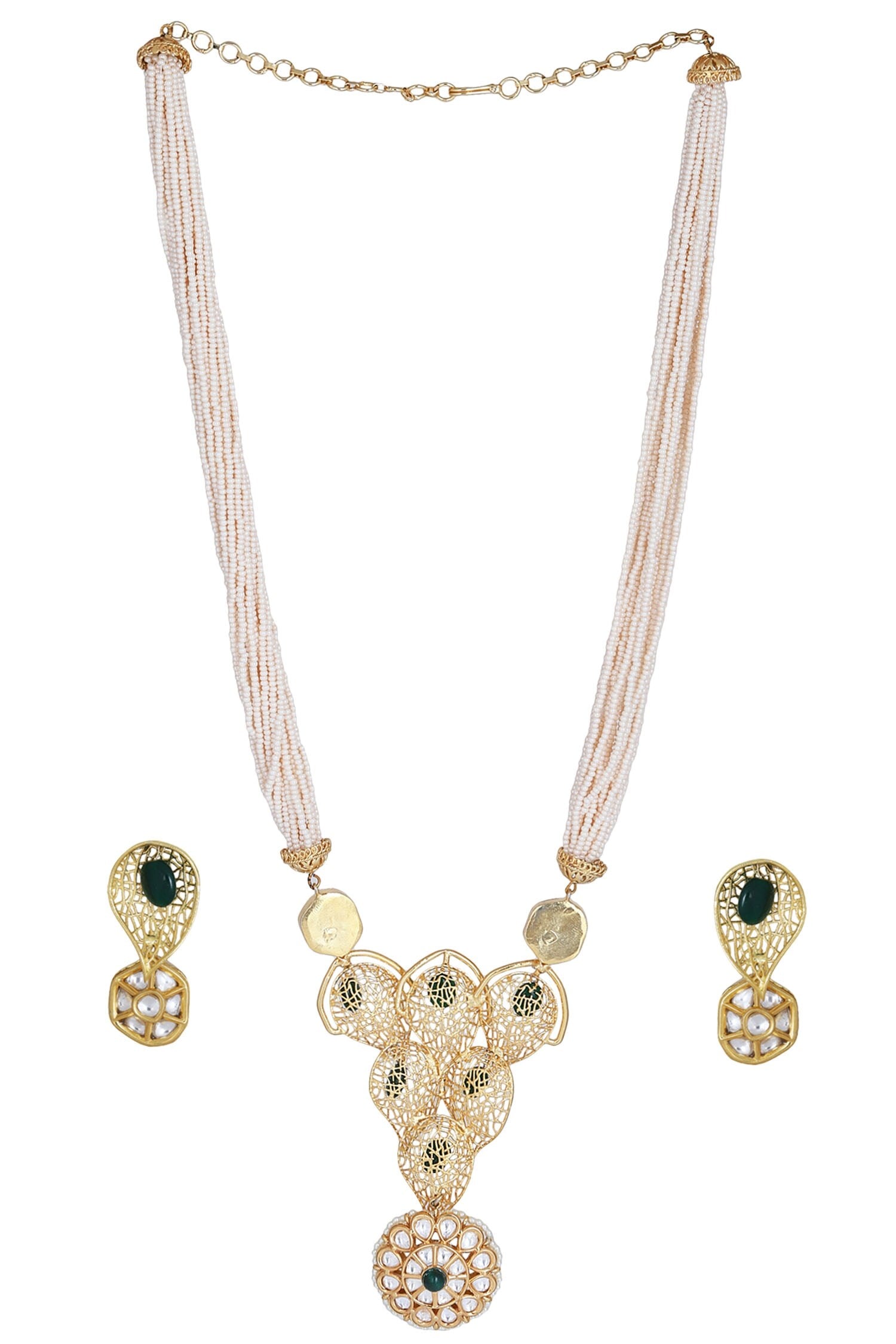 Layered Bead Necklace Set 