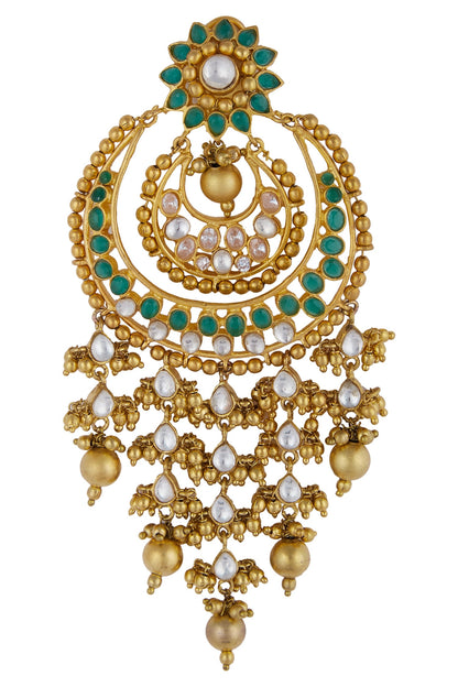 Stone Chandbali Earrings 