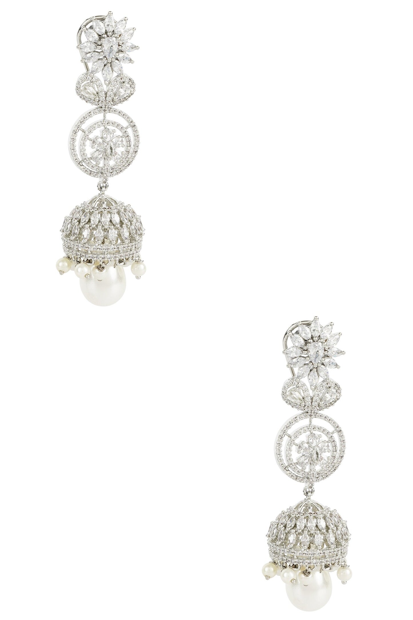 Crystal Long Jhumkas 