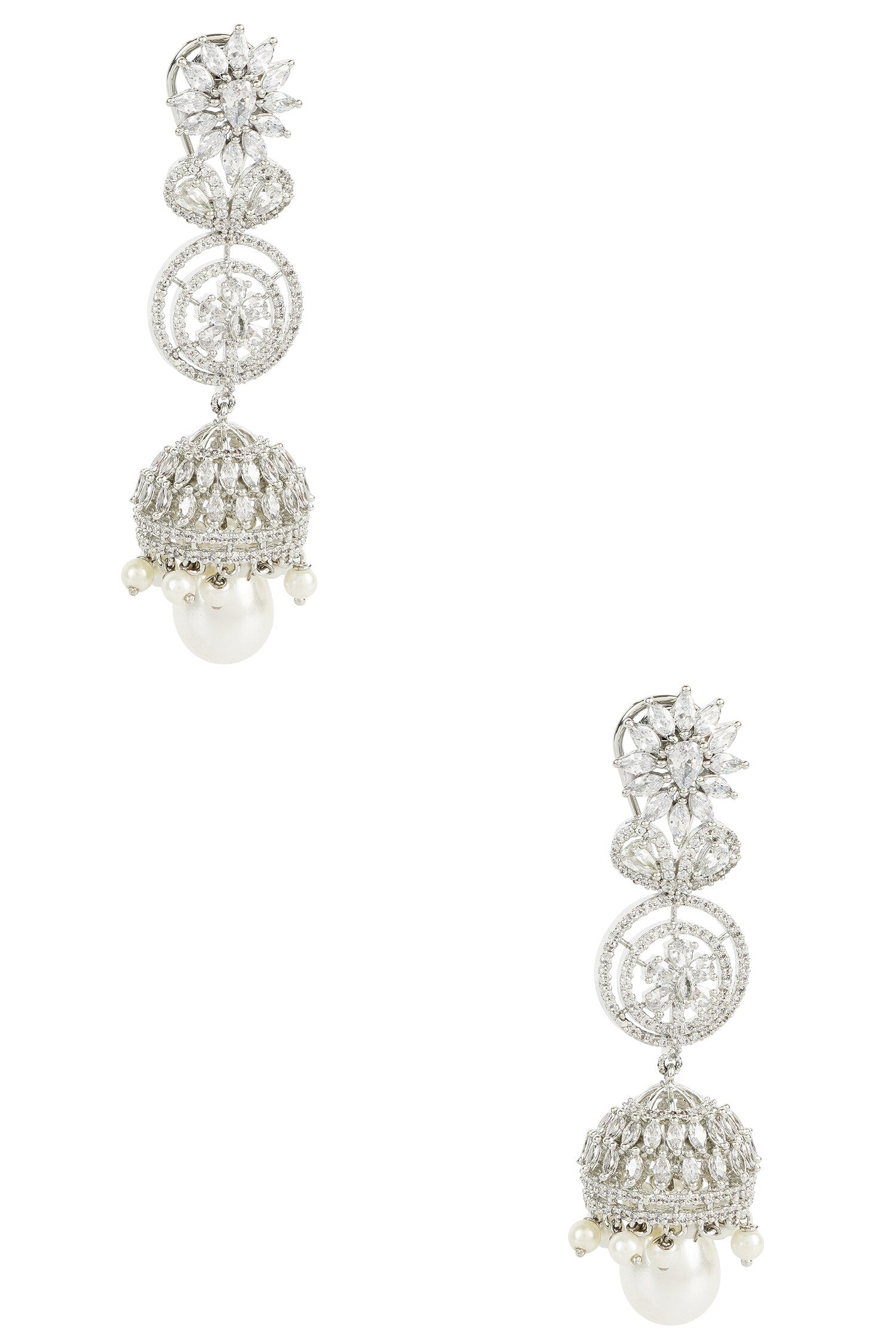 Crystal Long Jhumkas 