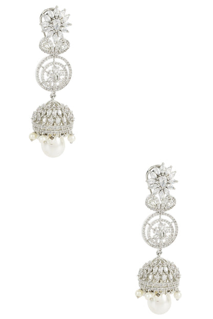Crystal Long Jhumkas 