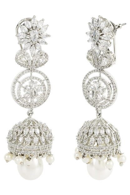 Crystal Long Jhumkas 