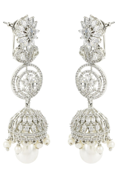 Crystal Long Jhumkas 