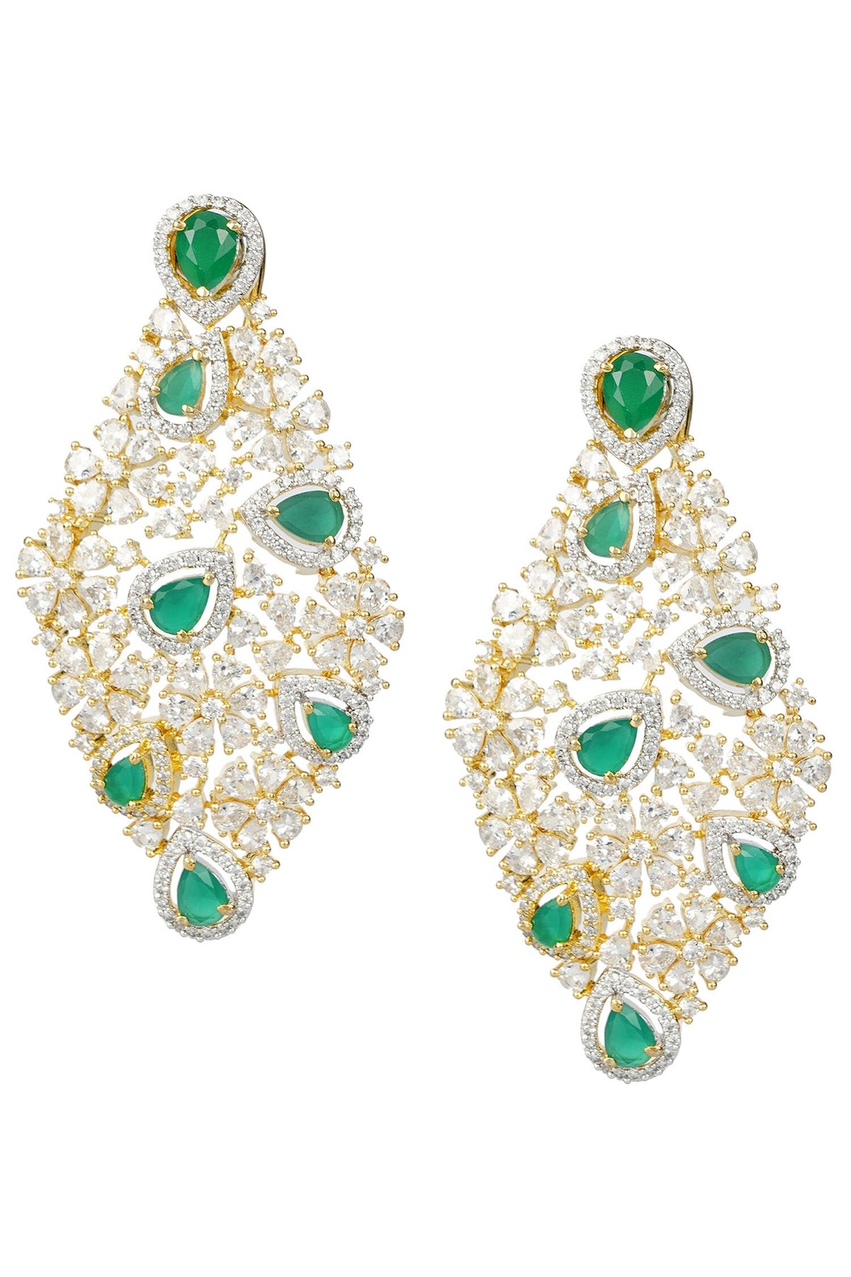 Crystal Geometric Earrings 