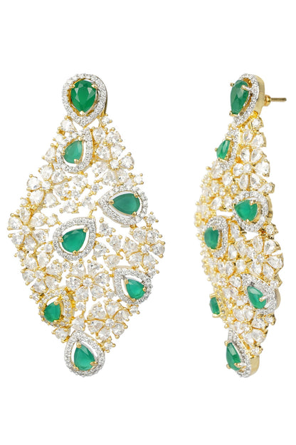 Crystal Geometric Earrings 