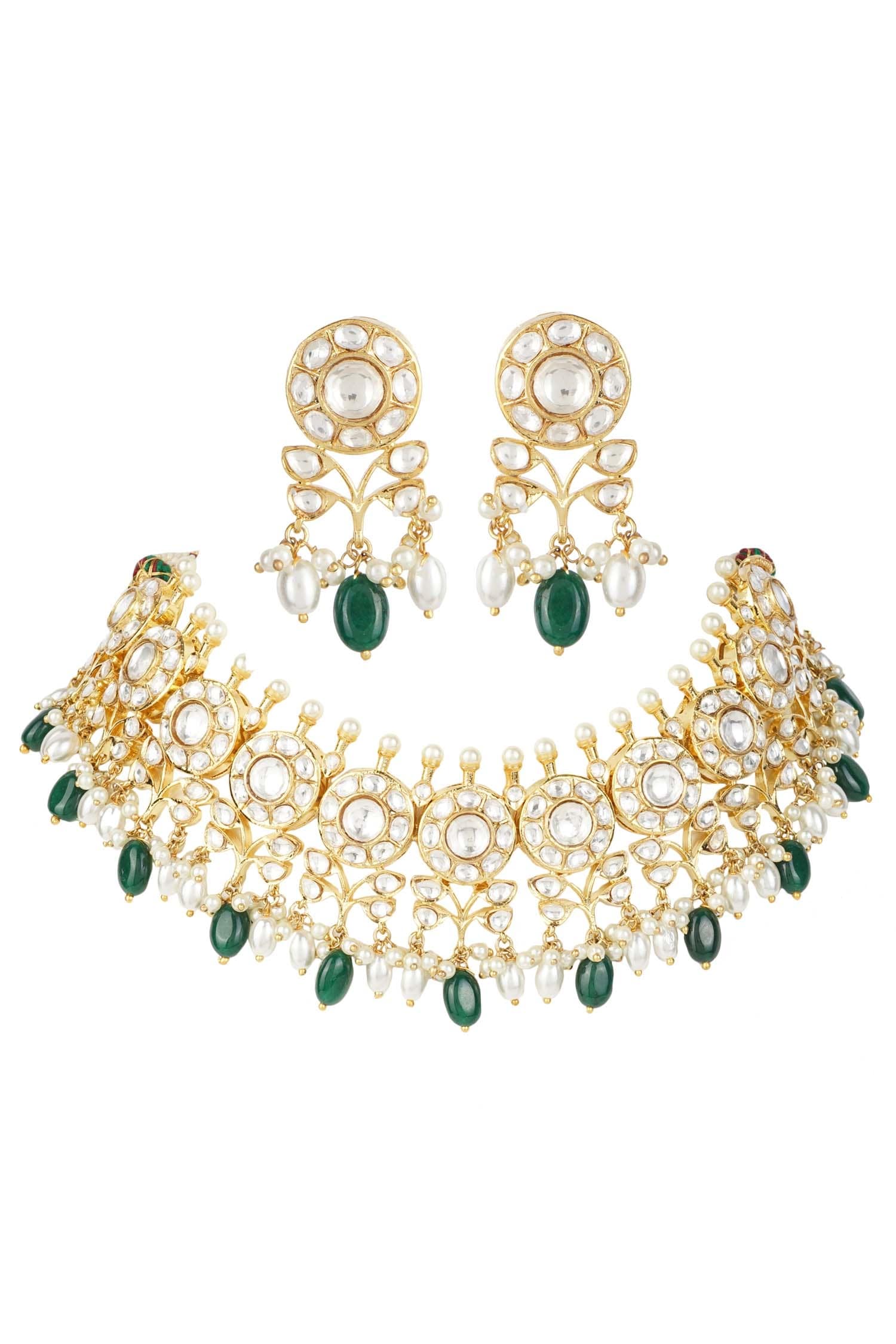 Kundan Choker Earrings Set 