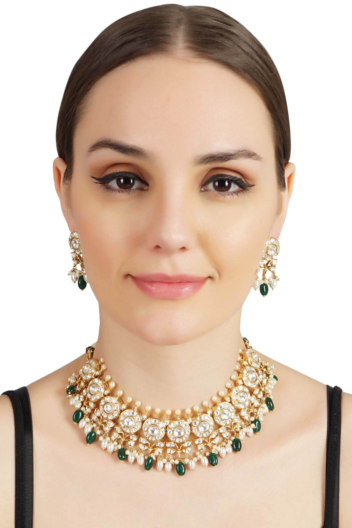 Kundan Choker Earrings Set 