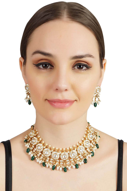Kundan Choker Earrings Set 