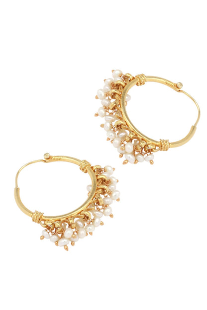 Bead Hoop Earrings 