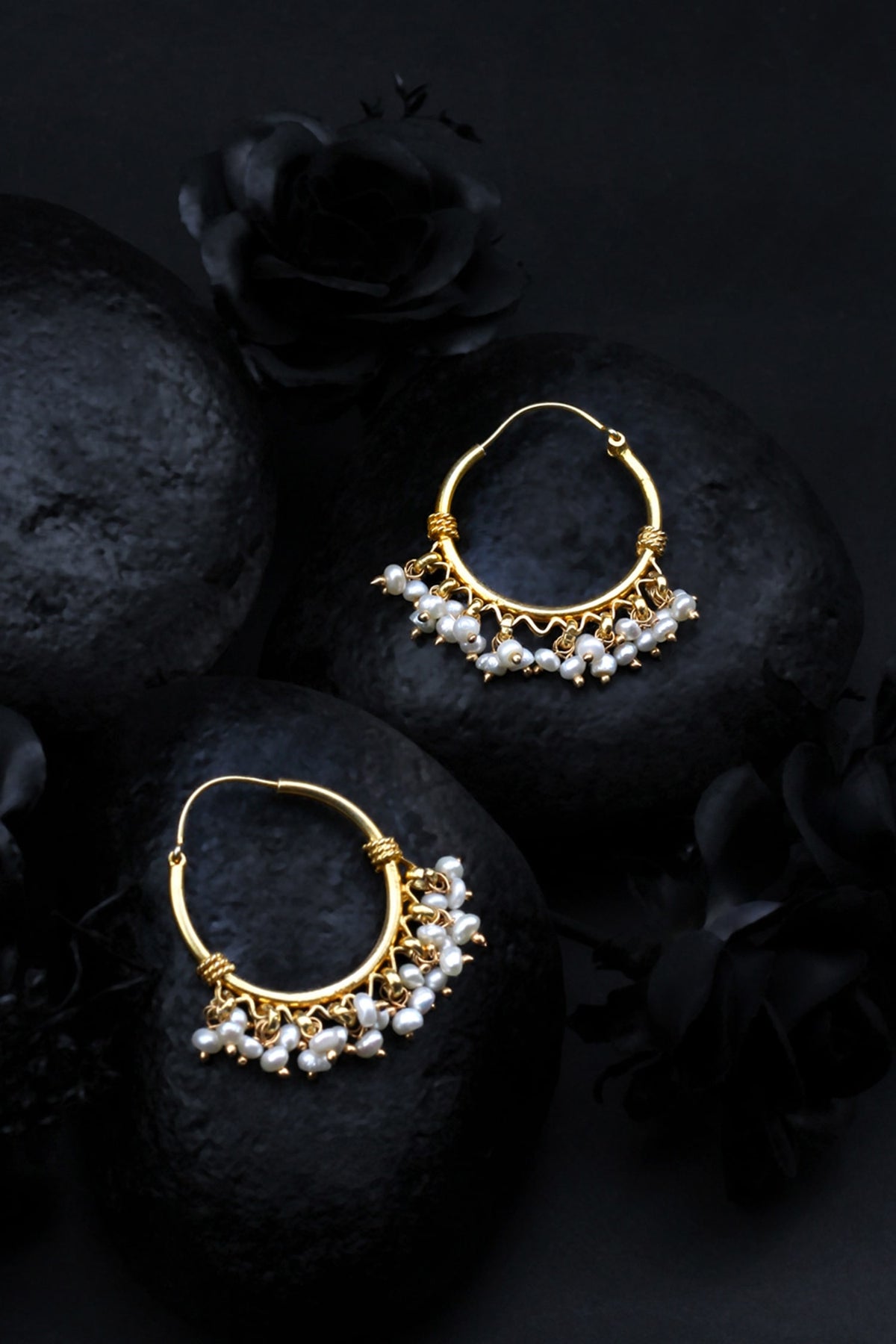 Bead Hoop Earrings 