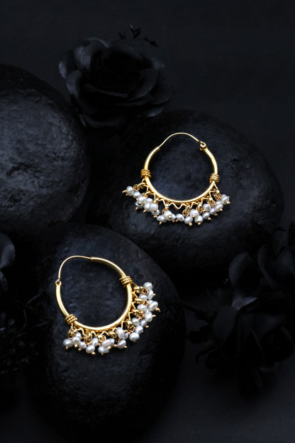 Bead Hoop Earrings 