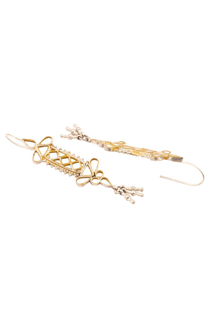 Carved Long Earrings 