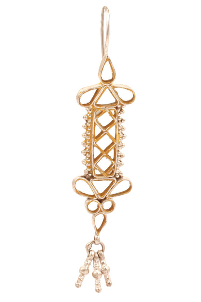 Carved Long Earrings 