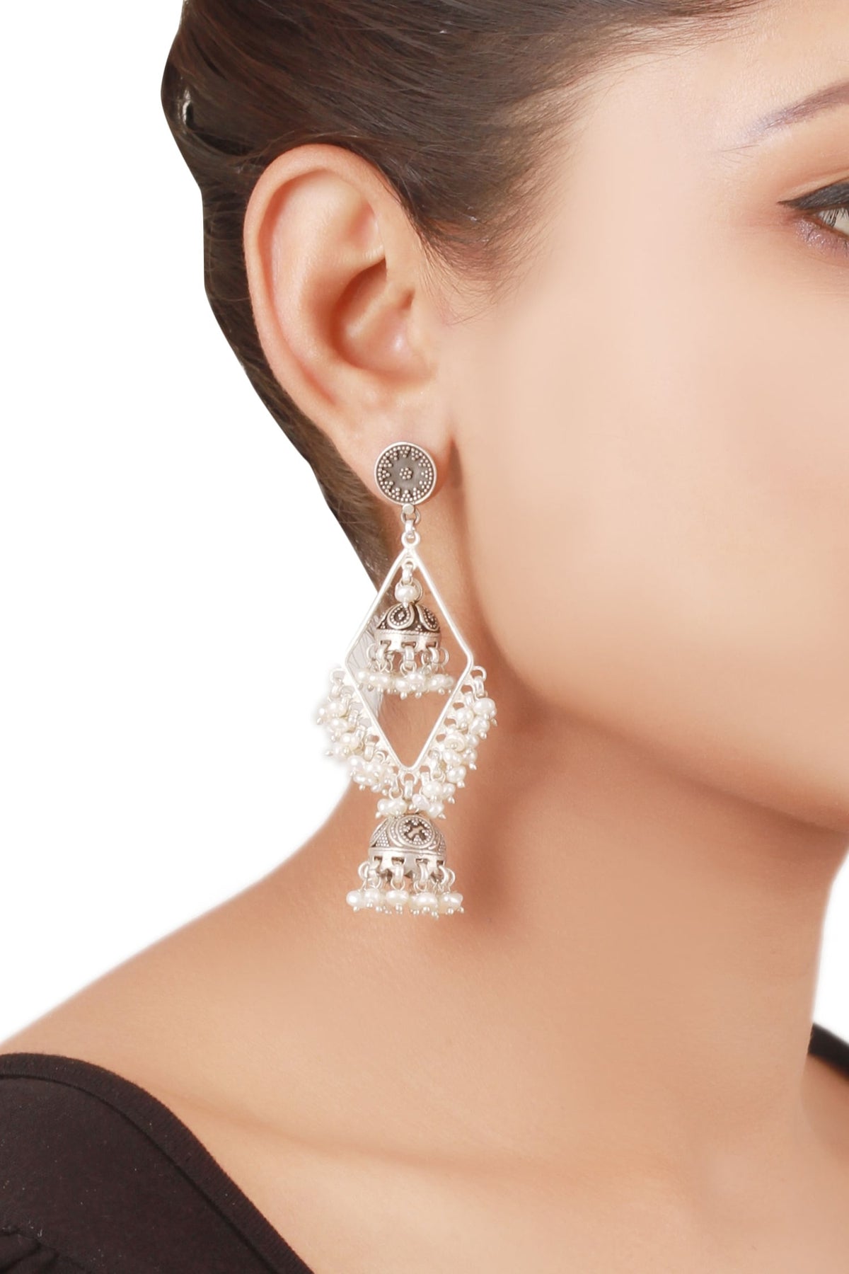 Carved Dangler Earrings 