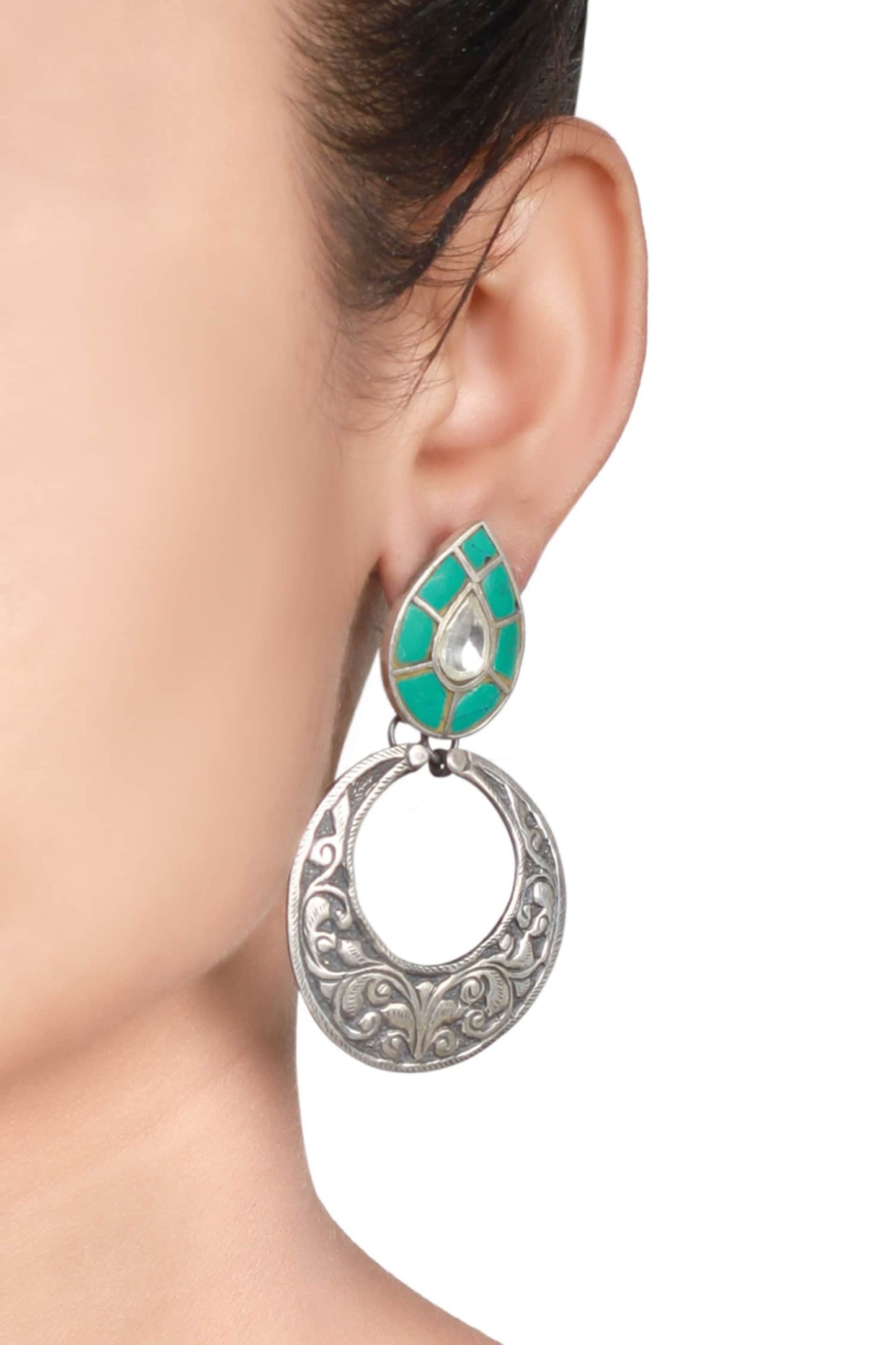 Carved Dangler Earrings 