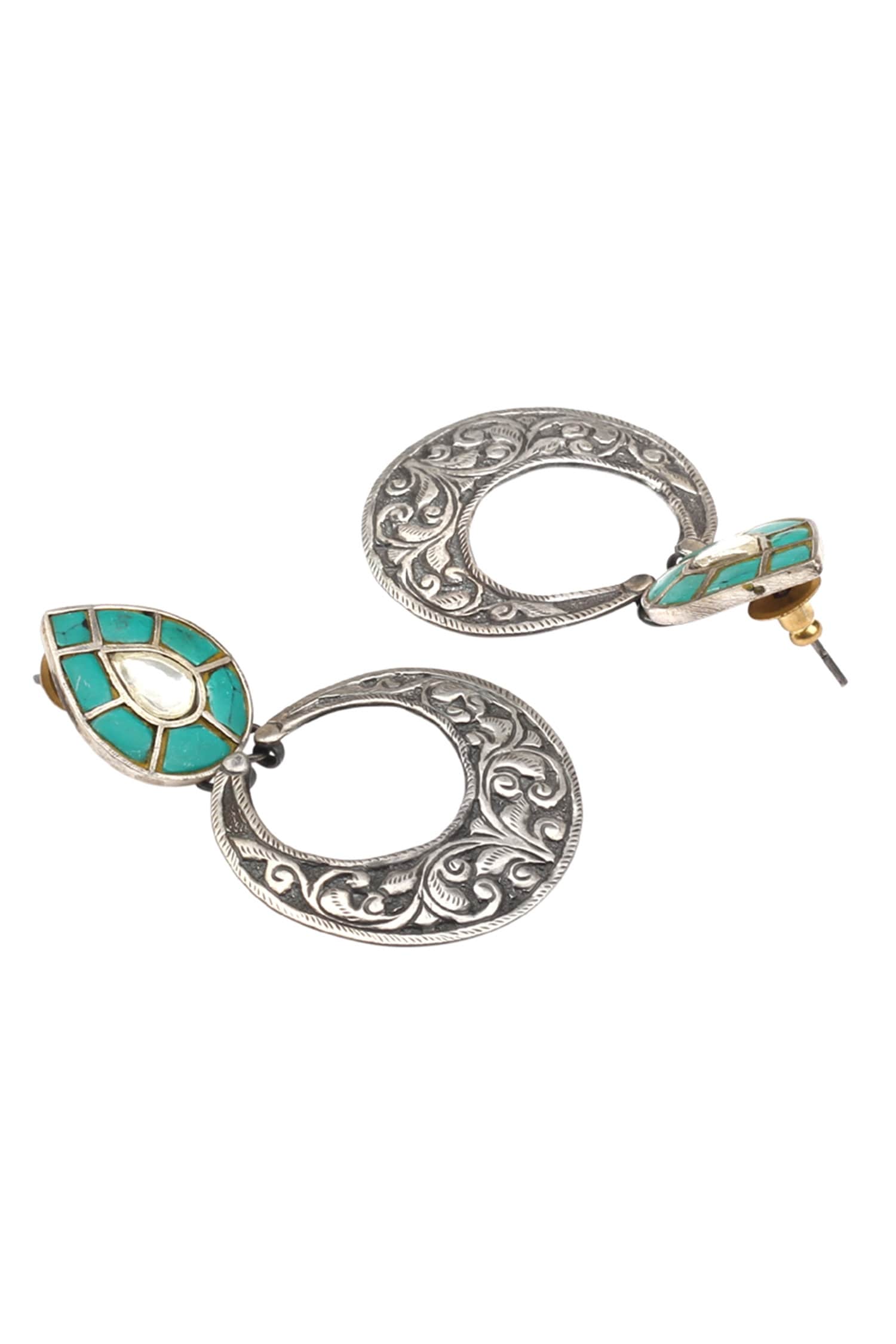Carved Dangler Earrings 
