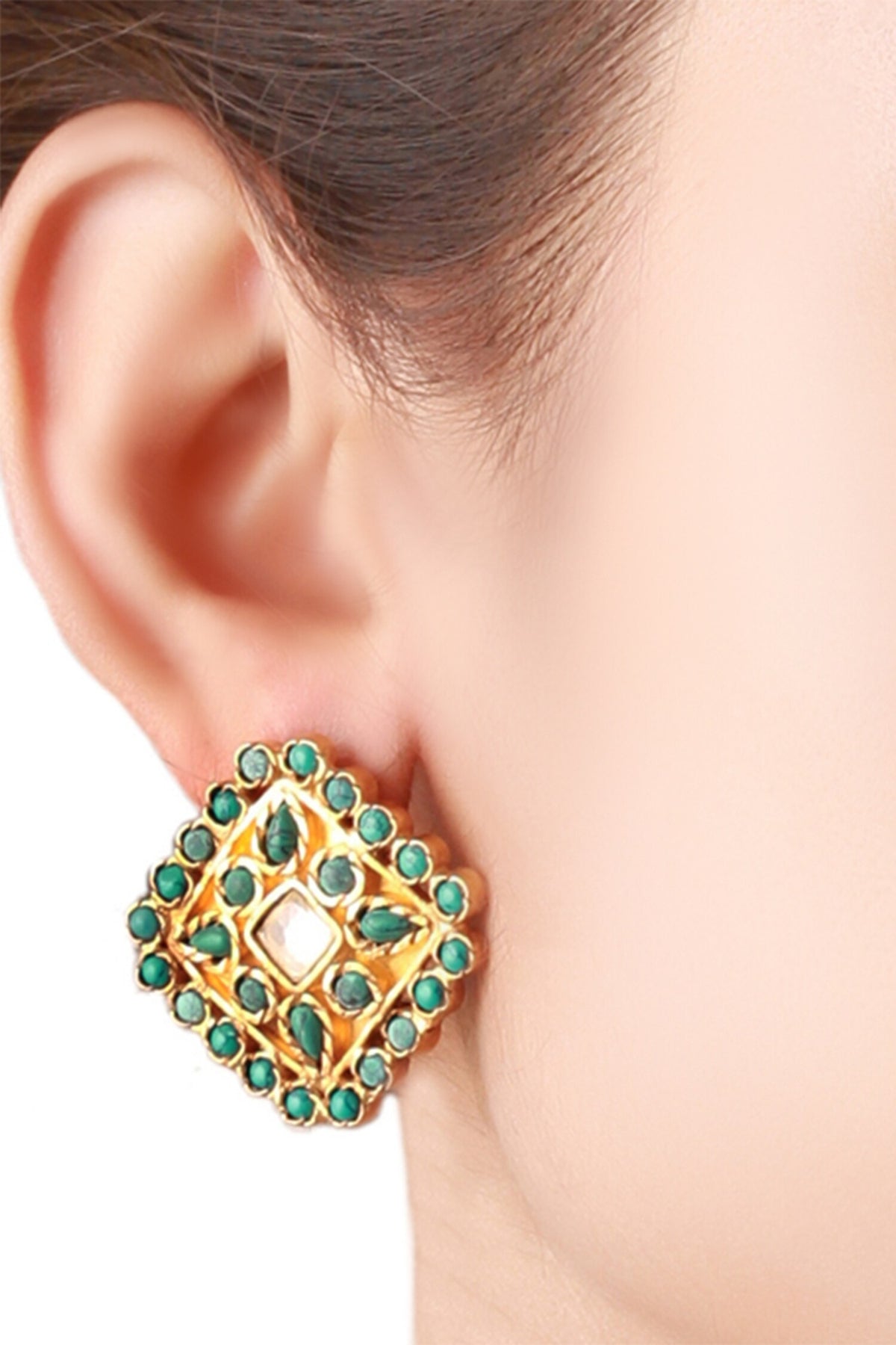 Stone Stud Earrings 