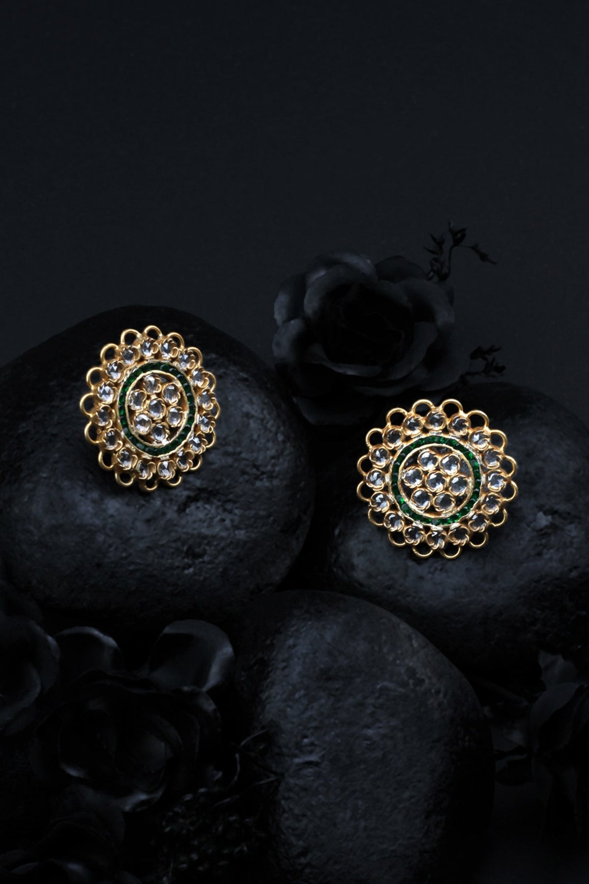 Stone Stud Earrings 