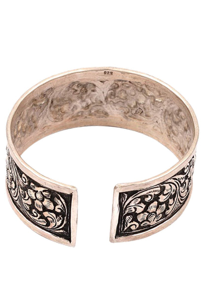 Carved Oxidised Kada 