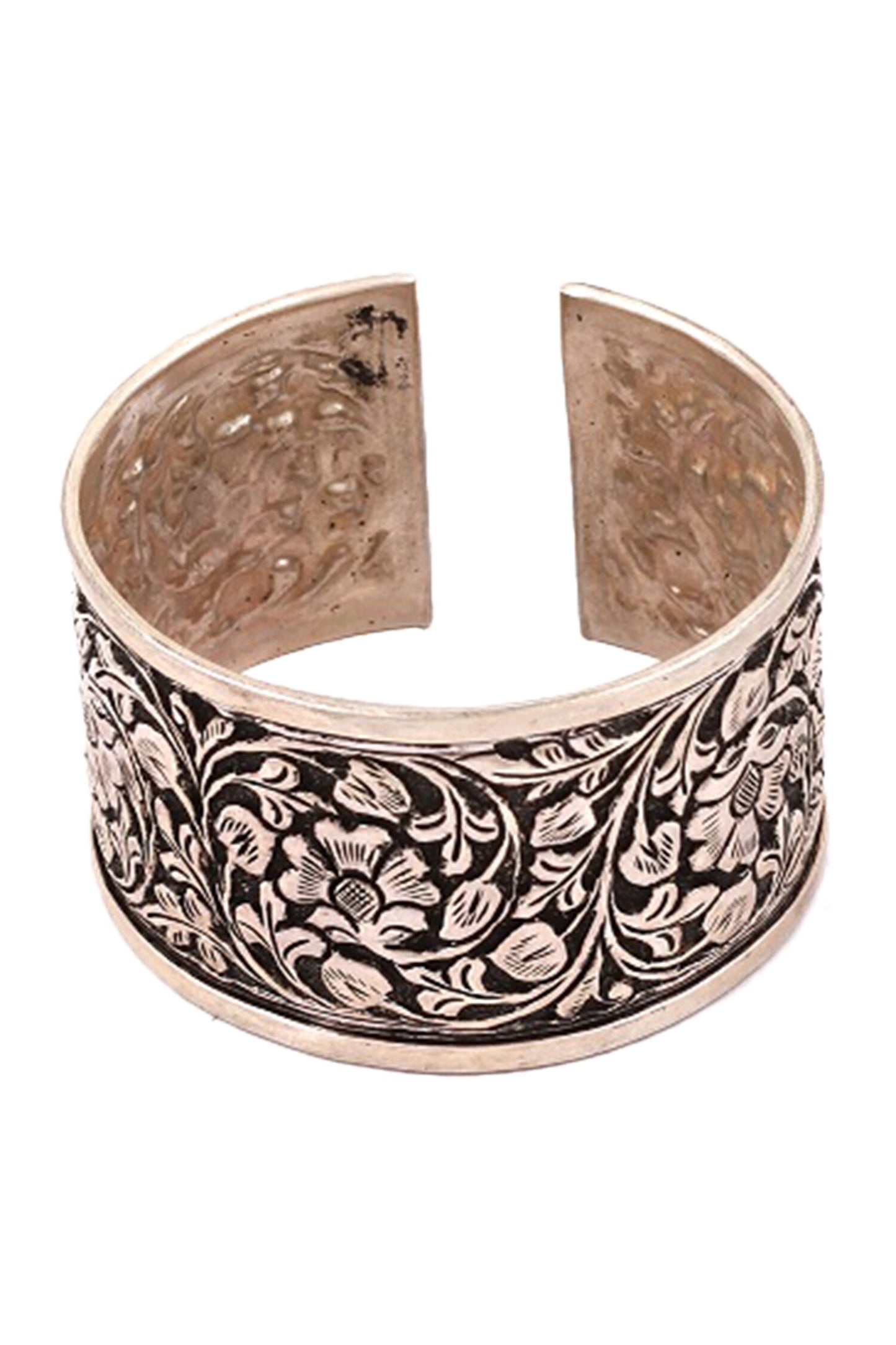 Carved Oxidised Kada 