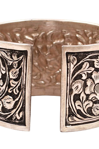 Carved Oxidised Kada 